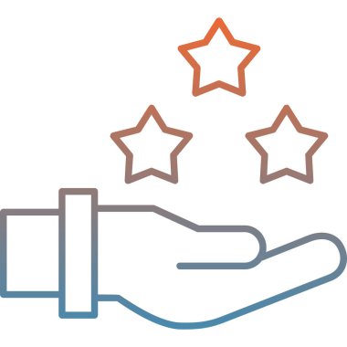 Bir yıldız simgesini tutan el.