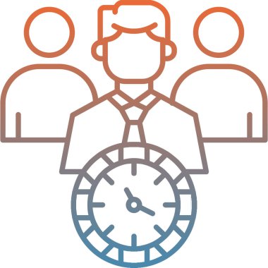 iş yönetimi dairesi simgesi düz stil