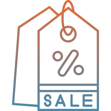 Outline biçiminde indirimli satış fiyatı simgesi