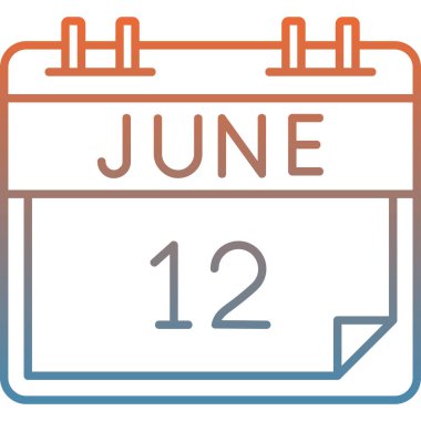 Tek bir günlük takvimde 12 Haziran tarihi