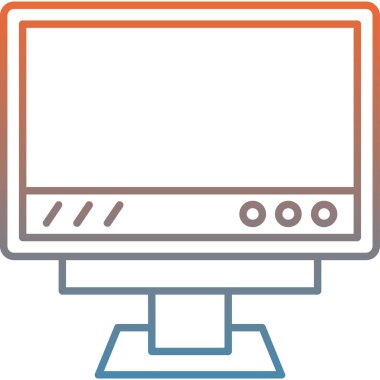 monitör simgesi. vektör çizim