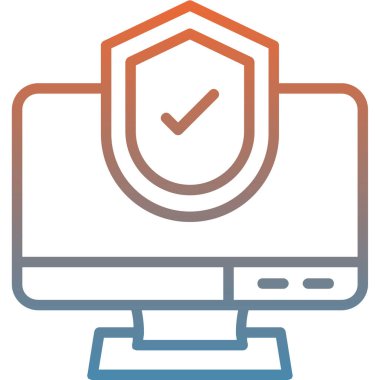 Bilgisayar. Web simgesi basit illüstrasyon