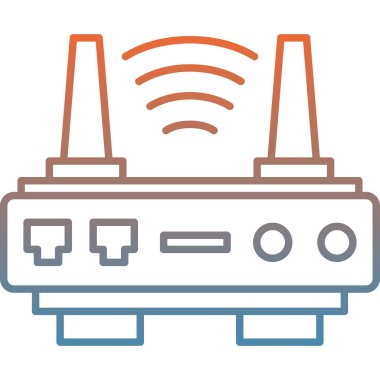 Wi-fi yönlendirici. Web simgesi basit illüstrasyon