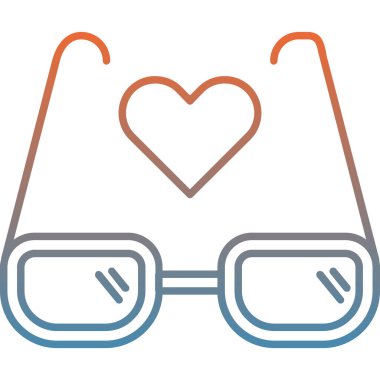 gözlük ikonu vektör illüstrasyonu