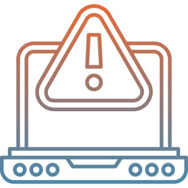 Uyarı uyarısı simgesi ana hatlar biçiminde