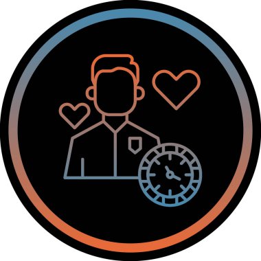 Kalp simgesinin vektör illüstrasyonu