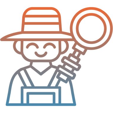 Çiftçi simgesi, vektör illüstrasyon tasarımı