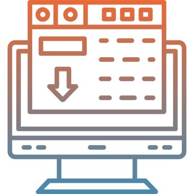 tarayıcı web simge vektör çizim