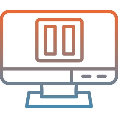 Bilgisayar. Web simgesi basit illüstrasyon