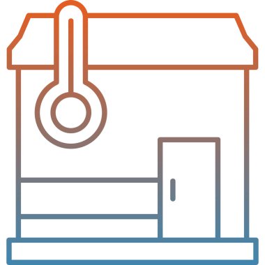 Fabrika. Web simgesi basit illüstrasyon