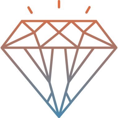 Elmas. Web simgesi basit illüstrasyon