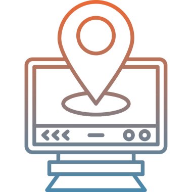 vektör konum simgesi