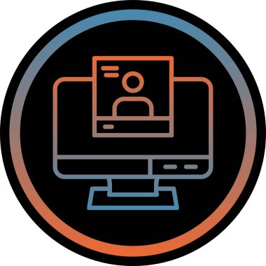 Bilgisayar. Web simgesi basit illüstrasyon