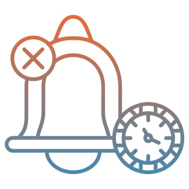 Alarm simgesi vektör illüstrasyonu