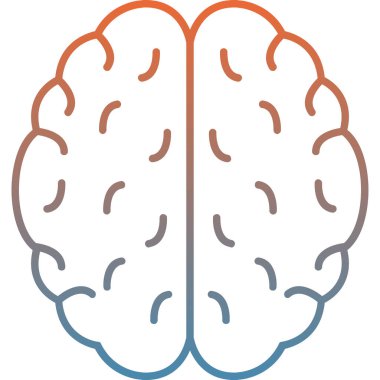 Beyin vektör simgesi kolayca değiştirilebilir veya düzenlenebilir