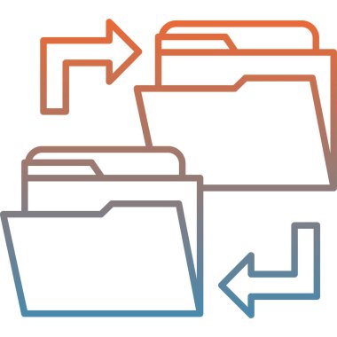 dosya dizini simgesi modada izole edilmiş arkaplan