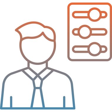 avatar erkek kişisi simgesi ana hatlar biçiminde