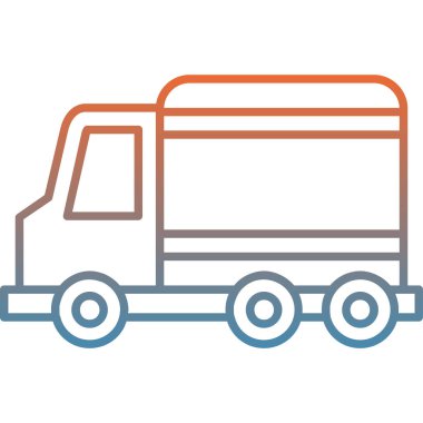 Kamyon. Web simgesi basit illüstrasyon