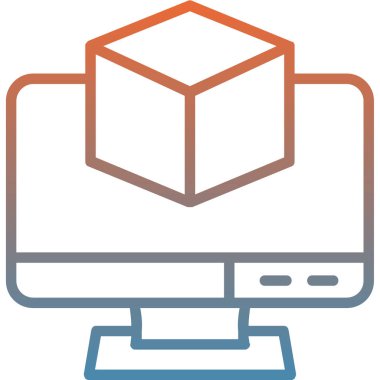 Bilgisayar. Web simgesi basit illüstrasyon