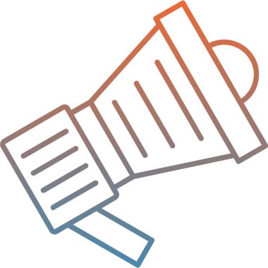 Dolu taslak biçiminde megafon duyuru simgesi