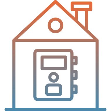 Modern ev ikonundan yoksun vektör illüstrasyonu