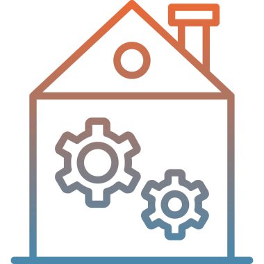 Ev. Web simgesi basit illüstrasyon