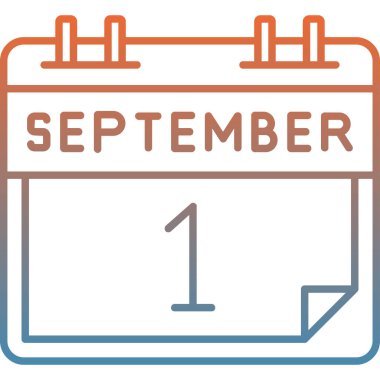 Bir takvim simgesinin vektör illüstrasyonu