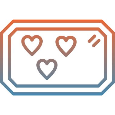 kart kalp aşk simgesi - taslak biçimi