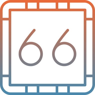 Takvim 6 simgesi, basit vektör illüstrasyonu