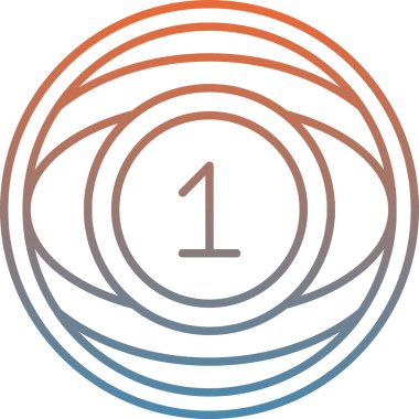 vector illustration of a round icon of a circle