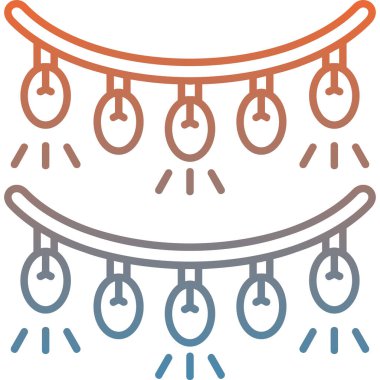 Çelenk süsleme simgesi - taslak biçimi