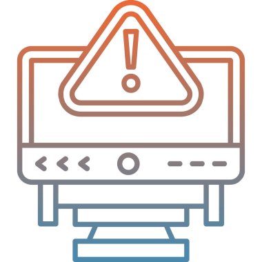 warning vector line icon desig