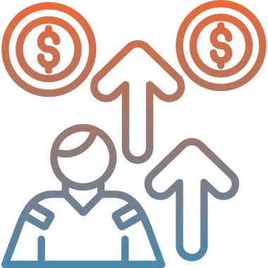 Para için. Web simgesi basit illüstrasyon