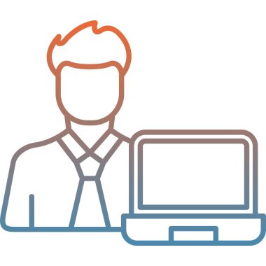 biriyle birlikte dizüstü bilgisayar, vektör illüstrasyonu