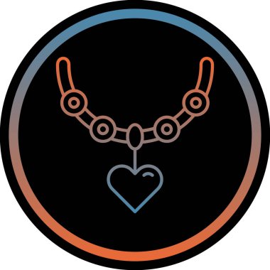 Şirin bir kalp simgesinin vektör çizimi