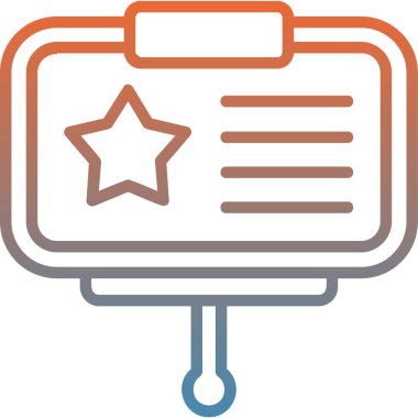 iş panosu simgesi doldurulmuş dış hat biçimi