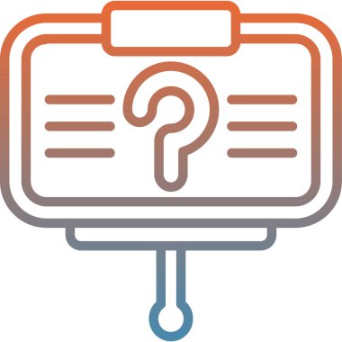 Soru işareti. Web simgesi basit illüstrasyon