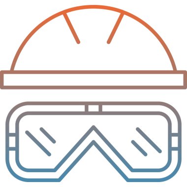 Moda Biçimli Kask Simgesi İzole Arkaplan