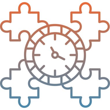 Zaman yönetimi simgesi vektör illüstrasyonu