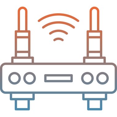 Kablosuz. Web simgesi basit illüstrasyon