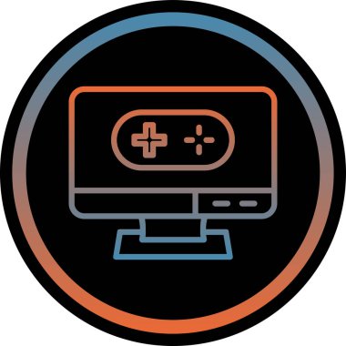 Oyun simgesinin vektör illüstrasyonu