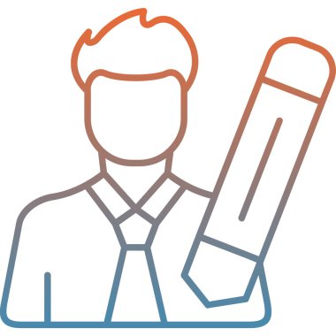 İş adamı ikonu. vektör illüstrasyonu