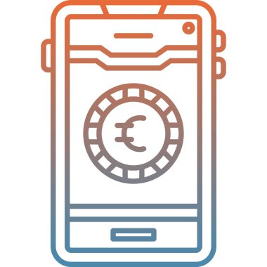 Avro cep telefonu simgesi, basit vektör illüstrasyonu