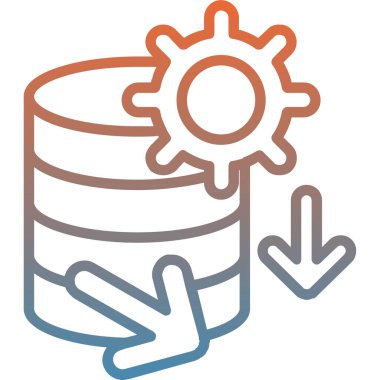 veritabanı. Web simgesi basit illüstrasyon