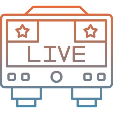 Otobüs. Web simgesi basit illüstrasyon