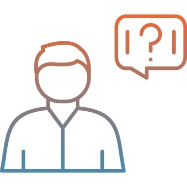 soru işareti renk çizgisi vektör simgesi kolayca değiştirilebilir ya da düzenlenebilir.