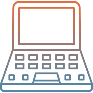 hesap makinesi simgesi, vektör illüstrasyonu basit