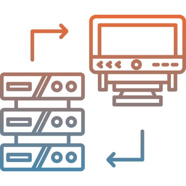 Sunucu. Web simgesi basit tasarım