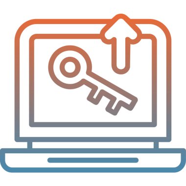 Anahtar simgesi vektör illüstrasyonu