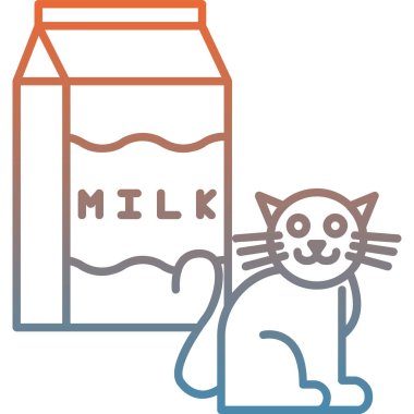 süt ve süt ikonu, süt ve yiyecekle ilgili vektör illüstrasyonu